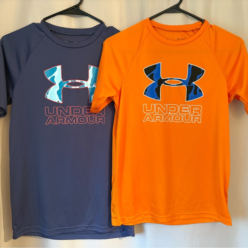 Under Armour Kids' Blue and Orange Tees